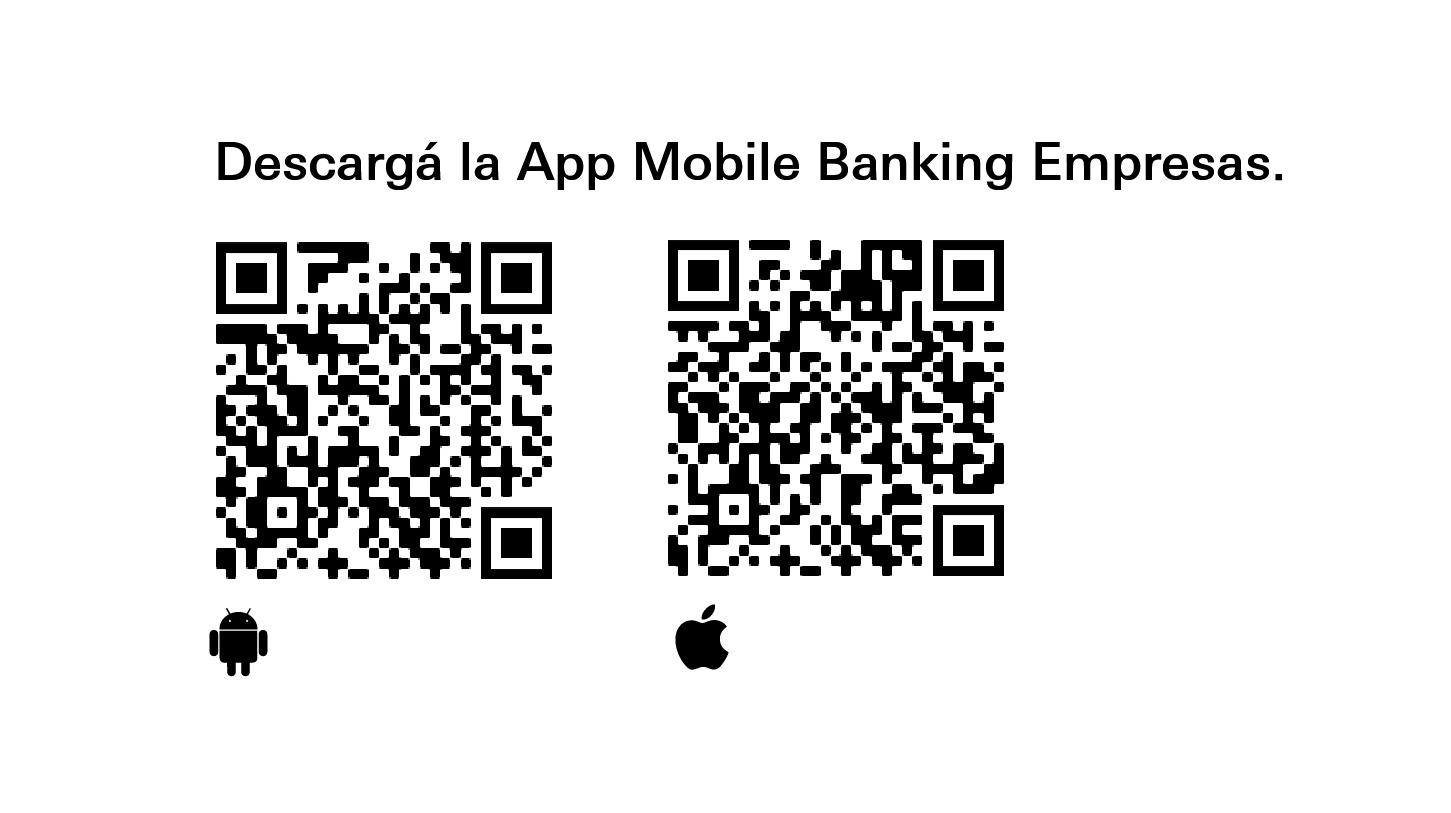 QRs de la app Mobile Banking Empresa de HSBC